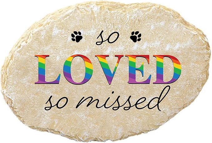 ASHLEY GIFTS Memorial Garden Stone, Rainbow Bridge Tiding Stone, Assortment of 3
