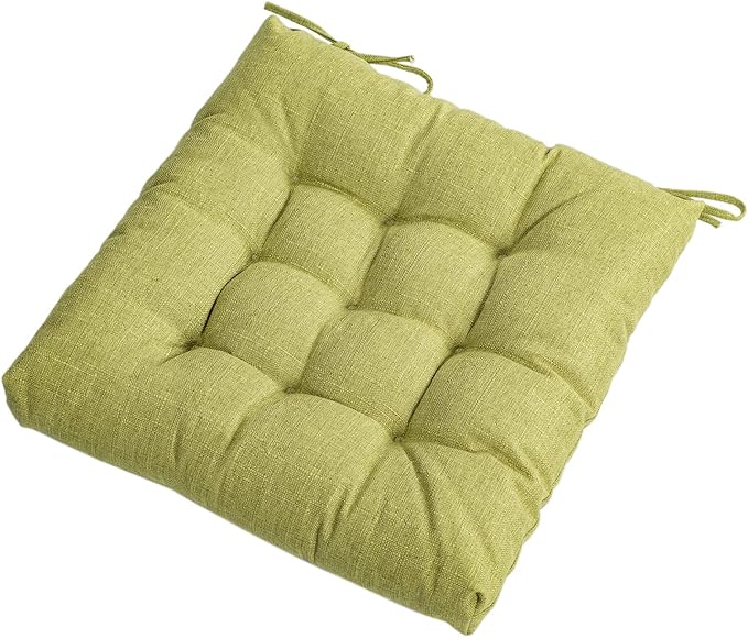 SQUARE MOON 4 Pack Chair Cushions, Seat Cushions, Chair Pads, Chair Mat for Indoor, Outdoor Dining Chair, Kitchen Chairs, Dining Room Chairs (16" × 16" × 4 Pack, Light Green)