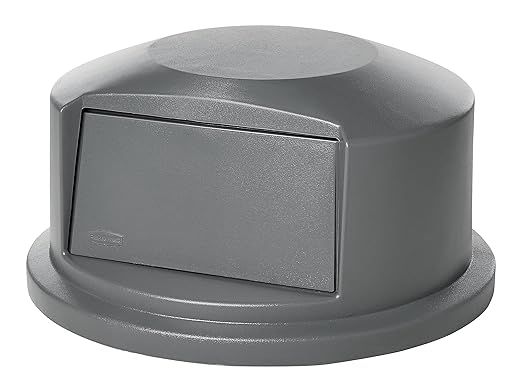 Rubbermaid Commercial Products Heavy-Duty BRUTE Dome Swing Top Door Lid, Plastic, Gray, Compatible with the 44-Gallon Waste/Utility Containers