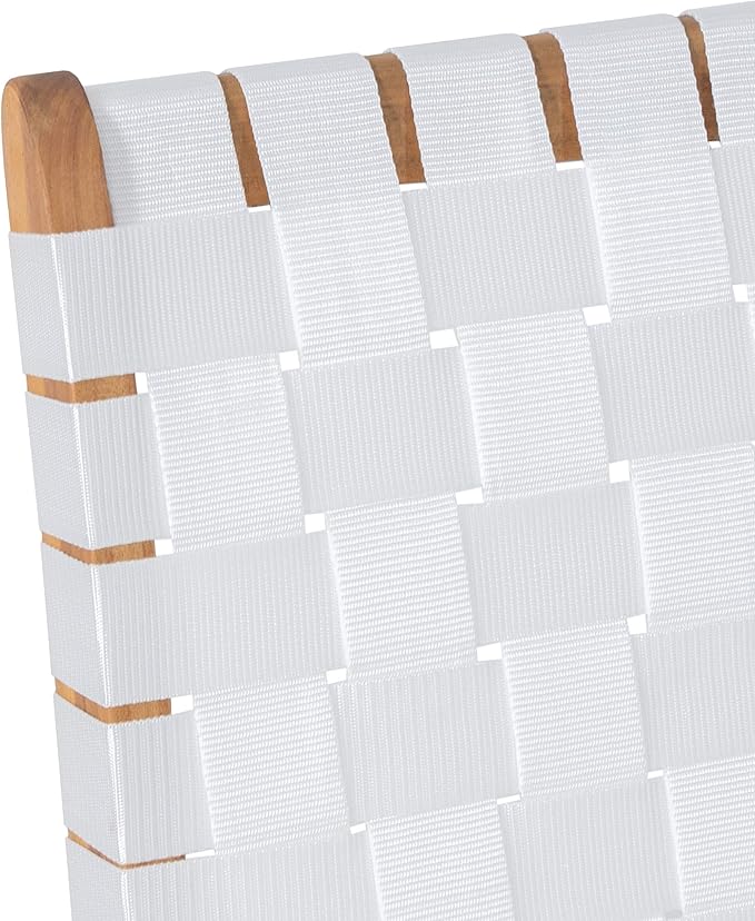Christopher Knight Home Charlotter Outdoor Lounge Chair, White + Teak