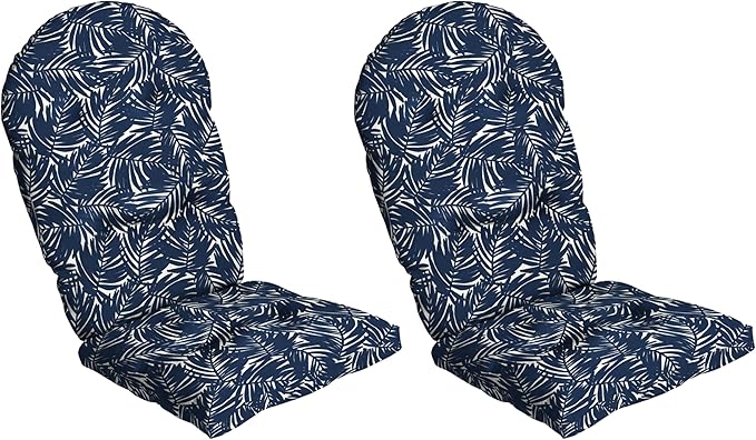 Arden earthFIBER Outdoor Adirondack Cushion, 21.5 x 48, Water Repellent, Fade Resistant, Cushion for Adirondacks or Rocking Chairs 21.5 x 48, Navy Blue King Palm