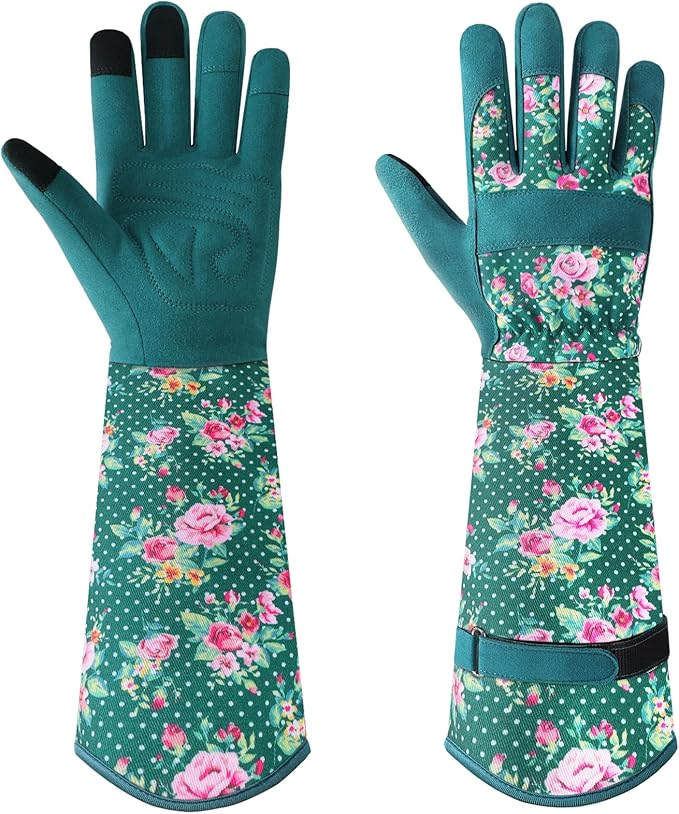 Trifabricy Gardening Gloves for Women - Long Garden Gloves with Grip Breathable, Thorn-Proof Puncture-Resistant Work Gloves