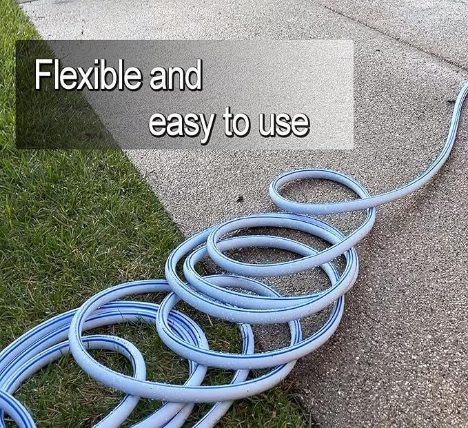 Atlantic Female to Female Heavy Duty Garden Hose 10 ft x 5/8 Inch Blue, Short Hose Reel Connection Leader Hose.