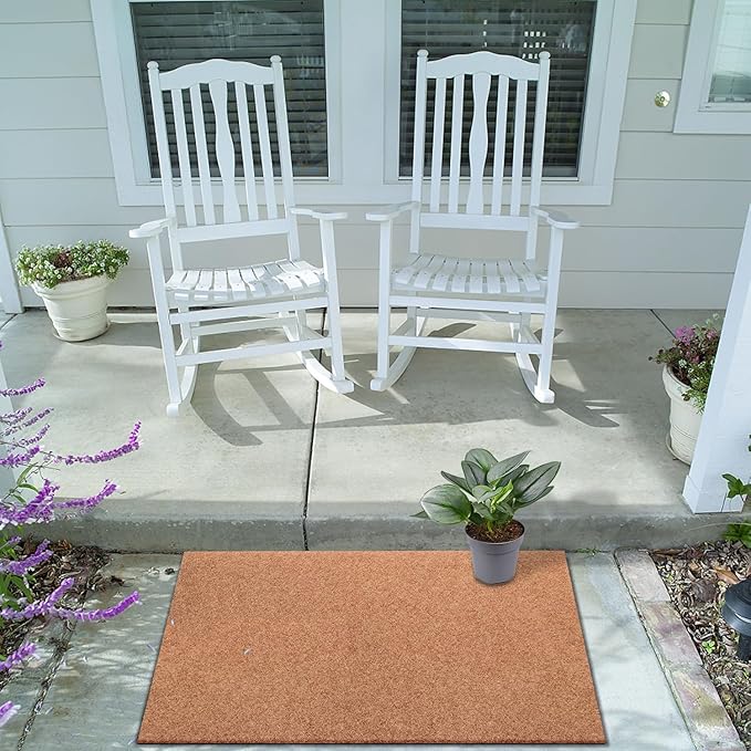 AAZZKANG Door Mats Outdoor 2 Pack Multi-Purpose Blank Doormat Large 36"x24" Non Slip Shoe Mat Ultra Absorb Mud Easy to Clean for Outside,Inside,Garden Entrance Brown