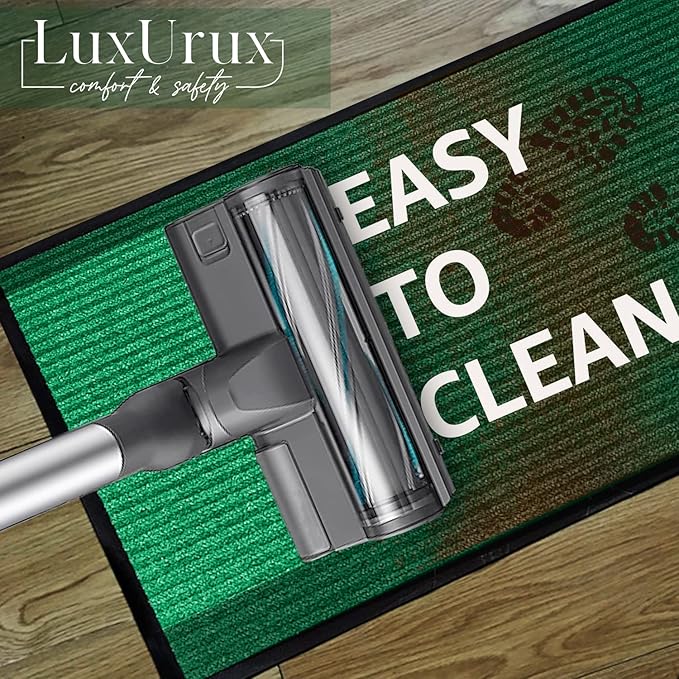 LuxUrux Durable Rubber Door Mat - Heavy Duty, Indoor/Outdoor (17'' x 30'') - Easy Clean, Waterproof, Low-Profile - Ideal for Entryways, Patios, Garages