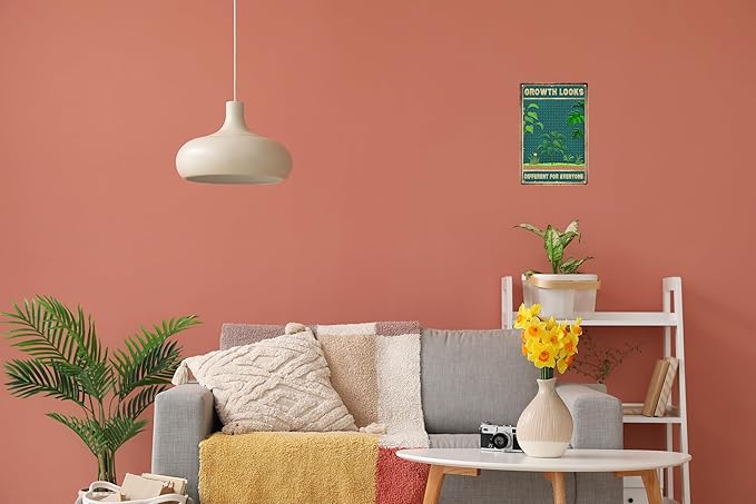 Room Retro Tin Metal Signs Inspirational Growth Looks Different for Everyone Plant Motivational for Home Bedroom Office Wall Decor Inspirational Cheer Up Gift for Coworker Friend 8x12 in