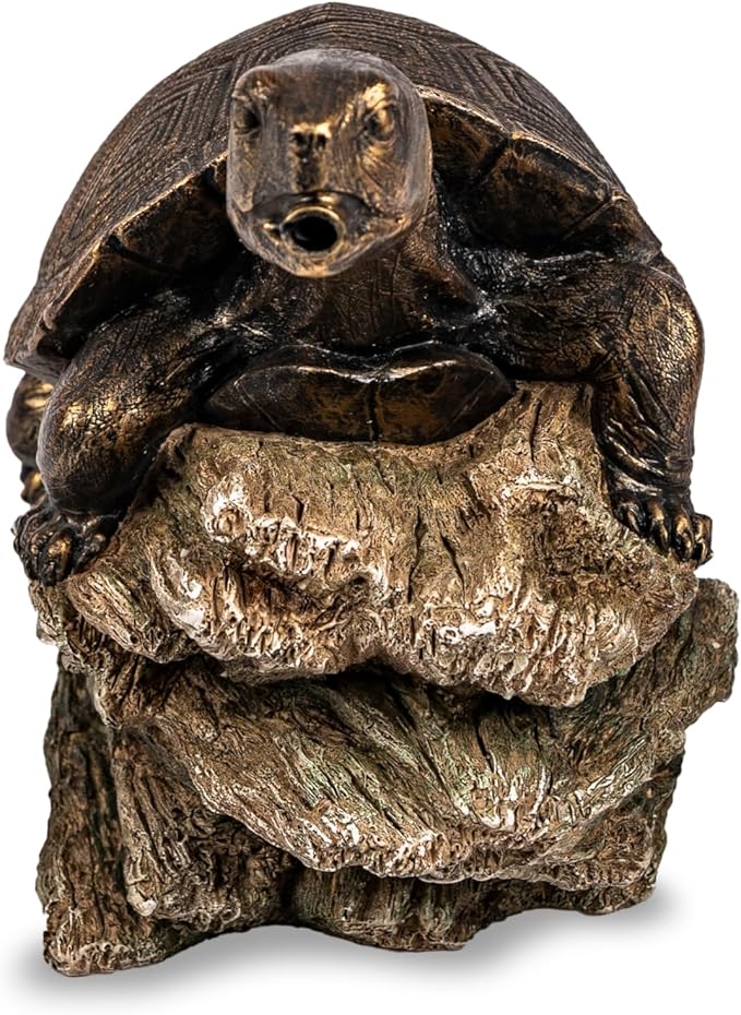 Aquascape Turtle On Log Spitter Fountain for Pond and Garden, 78371