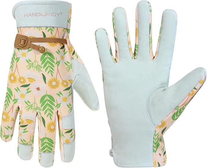 HANDLANDY Women Safety Work Gloves Utility Touch Screen Working Grip Glove for Yardwork Gardening Breathable Mechanic Gloves