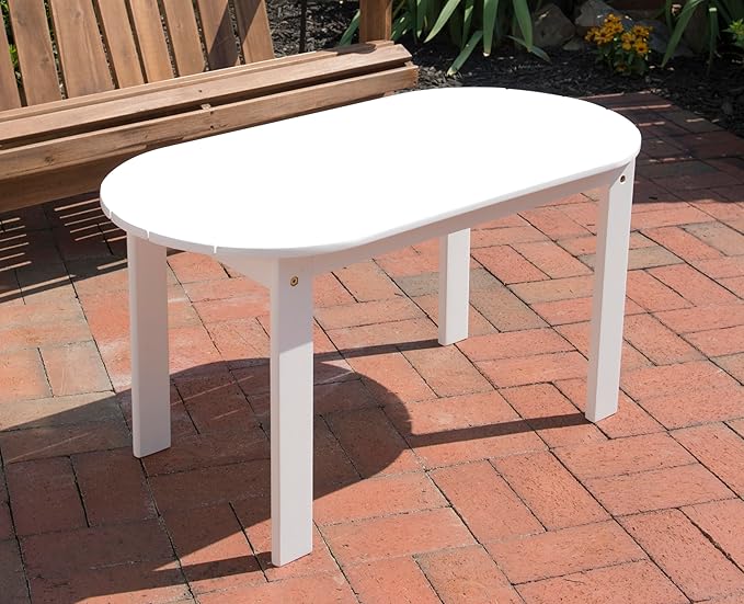 Linon Jayde Adirondack Coffee Table, White 18.11D x 35.24W x 18.11H in