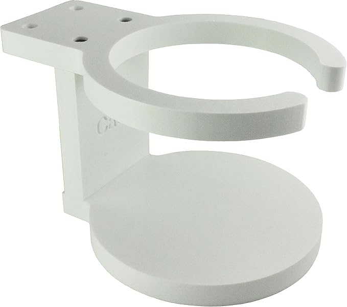 Poly Cup Holder for Adirondack Chair or Patio, Fits Standard- Large Cups (2 Pack, White)