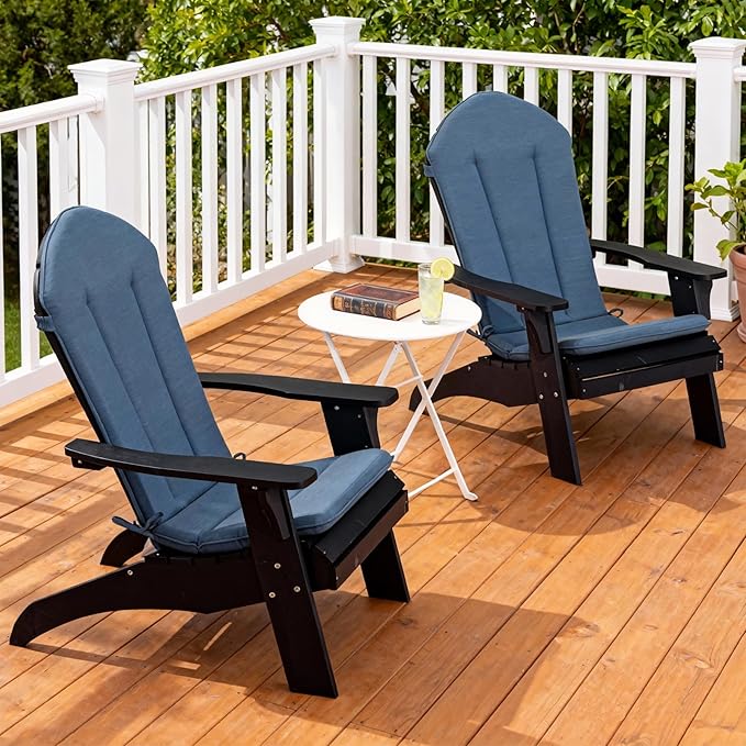 50"x20" Adirondack Chair Cushions Set of 2, Outdoor Rocking Chair Cushions Water-Resistant Weather Resistant High Back Patio Replacement Cushions,Folding Patio Chair Pad