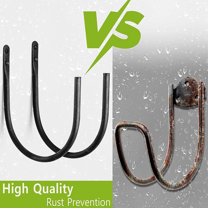 Garden Hose Holders Mount: Wall Mount Garden Hose Hangers for Outside - 4 Pcs Rust-Proof Water Hose Racks Hanging Hooks for Outside Expandable Hose