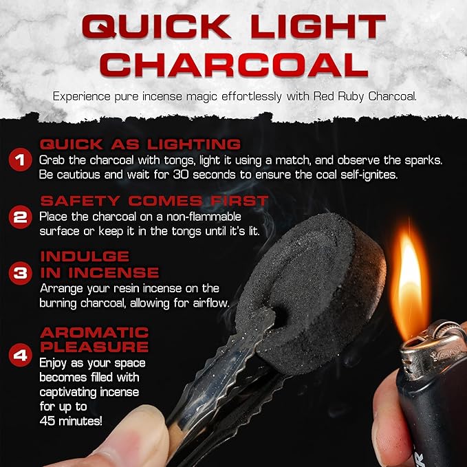 Sunlight Charcoal Instant Light Coals – Incense Coal Disks – Coal Tablets – Charcoal Disks – 200 Coals – 33 mm Quick Light Briquettes – Slow Burn/Low Smoke