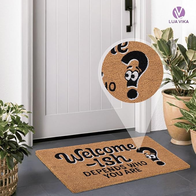 Coir Doormat Outdoor Entrance - Welcome - 17"x30" - Funny Door mats Outside - Welcome mat Funny - Indoor/Outdoor Doormat