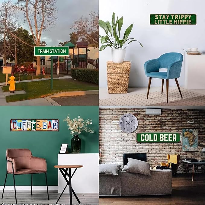Metal Tin SignsMind Your Melon Funny Signs Vintage Sign Retro Tin Signs Aluminum Metal for Bedroom Kitchen Garden Wall Bab Club Coffee Hanging Sign Home Decor 4×16Inch