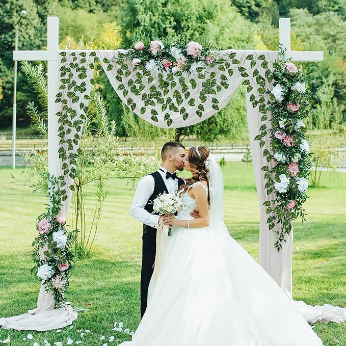 CEWOR 72 Pack 474ft Fake Vines with Leaves for Bedroom Decoration, Ivy Garland Fake Ivy Leaves Artificial Greenery Garlands Hanging Vines for Room Decor Wedding Wall Indoor Outdoor