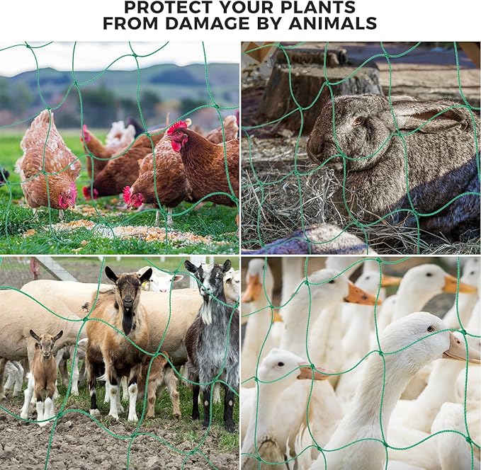 Kikhope Trellis Netting for Climbing Plants, 3 Packs 5.9ft x 5.9ft Heavy Duty Garden Trellis Netting for Cucumber, Vine, Tomato, Plants Trellis Net for Climbing Vine Plants Fruits & Vegetables