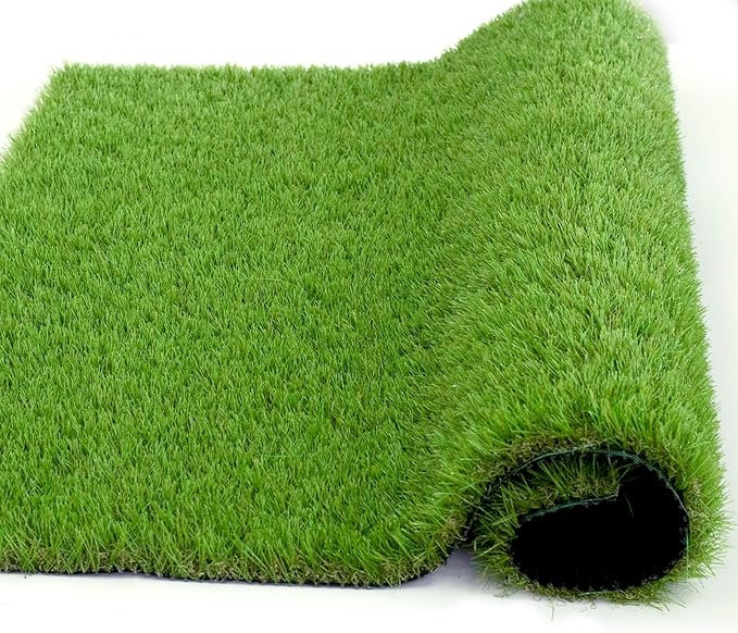 Artificial Grass Rug Outdoor Indoor 9FTX57FT Fake Grass Carpet Green Synthetic Grass Pet Turf Realistic Faux Grass Rug with Drain Holes for Garden Lawn Landscape Balcony Home Decor Patio