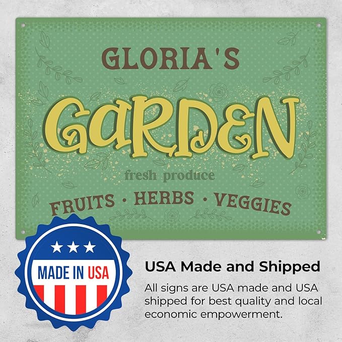 Custom Garden Signs, Holiday Season, Personalized Sign for Garden Decor Sign, 10x14 Inches, Rust Free .040 Aluminum, Fade Resistant, Made in USA by Sigo Signs