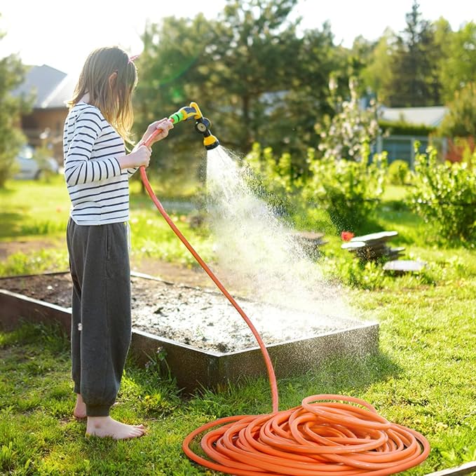 Water Hose 100ft x 5/8", Heavy Duty Garden Hose,Flexible garden hose 100ft, Lightweight water Hose with Swivel Handle,3/4" Male to Female Fittings, Burst 600 PSI