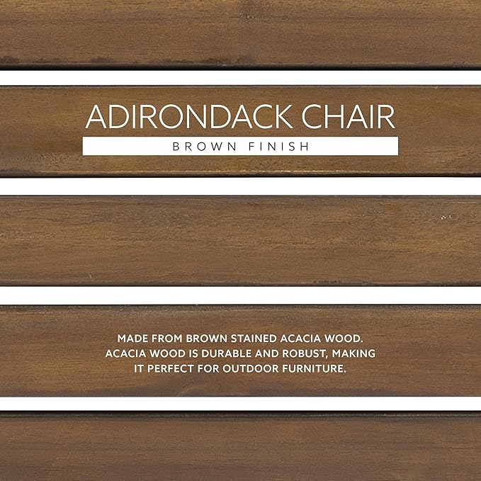 Linon Home Dcor Home Decor Teak Wood Stock Chair, 30.4" wx37.6 dx37.8 h, Stain