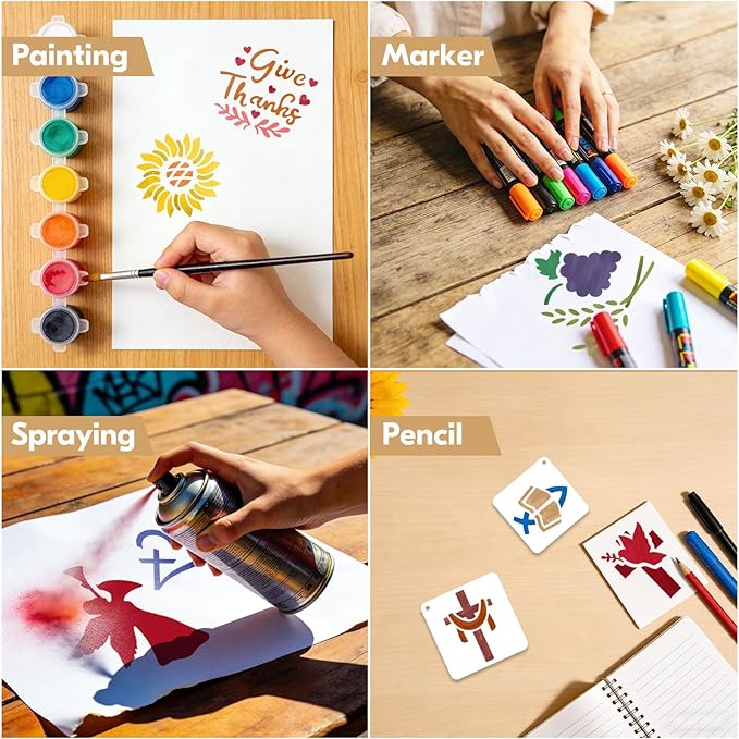 72 Pcs Christian Cross Stencils for Painting Set, Reusable Religious Jesus God Painting Templates - Christ Stencil Crafts Drawing Templates for DIY Scrapbook, Home Wall Murals, Canvas Wood Signs