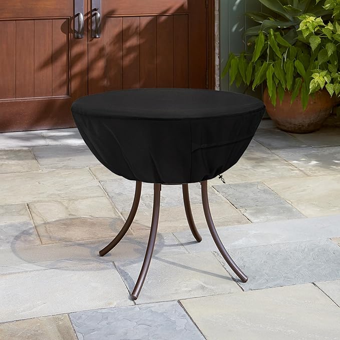 Round Patio Table Cover,Suitable for 30 Inch Diameter Patio Tables,Waterproof Heavy Duty Round Outdoor Coffee Table Cover