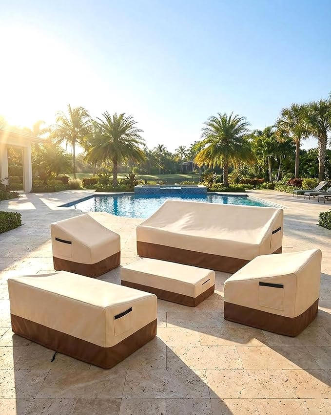 Outdoor Chair Covers Waterproof, 600D Oxford Heavy Duty Patio Furniture Covers for Swivel Lounge, Rocking & Adirondack Chairs, All-Season Weather Protection UV Fade Resistant,30W x 34D x 36H in,2-Pack