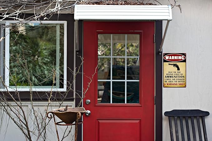 Retro Funny Warning Garden Fence Wall Decor Metal Tin Signs Garage Man Cave Gift Retro Bar Art Bathroom Decor 12x8 in