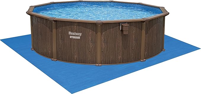 Bestway Hydrium 16' x 52" Above Ground Pool, Round Steel Side Wall Frame Outdoor Swimming Pool Set with Sand Filter Pump, Ladder & Accessories