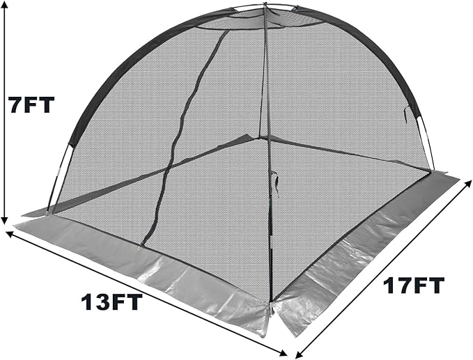 Pond Cover Dome: Protective Netting Tent for Outdoor Fish Koi Ponds Garden Leaves Vegetable Plant Care Use 13X17FT