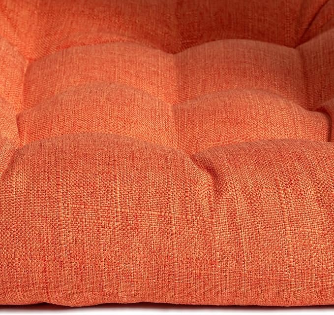 SQUARE MOON 4 Pack Chair Cushions, Seat Cushions, Chair Pads, Chair Mat for Indoor, Outdoor Dining Chair, Kitchen Chairs, Dining Room Chairs (16" × 16" × 4 Pack, Orange)