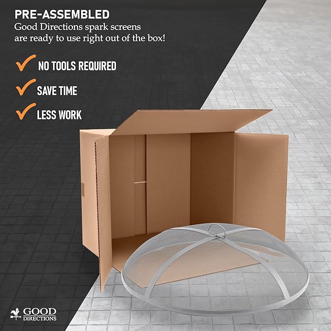 Good Directions Fire Pit Spark Screens, 27" Diameter, Stainless Steel