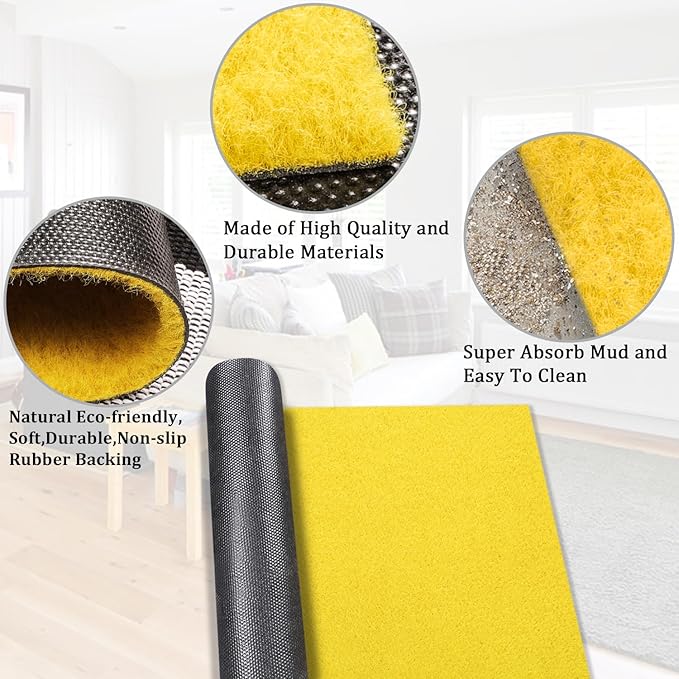 AZZKANG Outdoor Door Mat 2 Pack Front Door Indoor Multipurpose Utility Mat Large Quickly Absorb Mud Anti Slip Shoes Mats for Entryway Plant Pet Place Mat 36"x24"