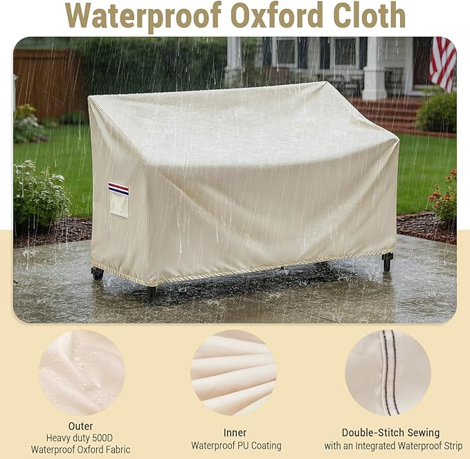 Outdoor Loveseat Cover, Waterproof Outdoor Loveseat/Glider/Sofa/Furniture Cover-80.71"L x 38.19"W x 32.28"H
