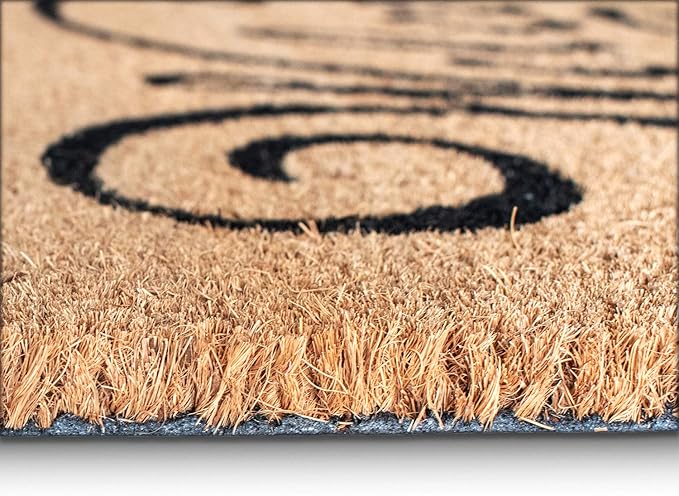 LuxUrux Welcome Mats Outdoor Coco Coir Doormat, with Heavy-Duty PVC Backing - Natural - Perfect Color/Sizing for Outdoor/Indoor uses. (17 x 36)