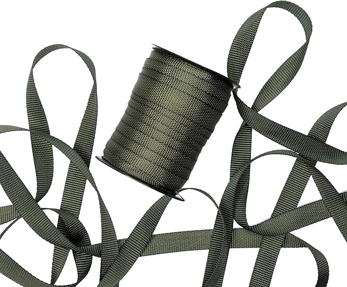 1 Roll 45 Feet Tree Tie Strap for Plant Support, Garden Strap for Outdoor Tree Straightening, Webbing Straps for Staking, 3/4 Inch Width Guying Material, 1500 Lbs Strength (Green) - 45 Feet