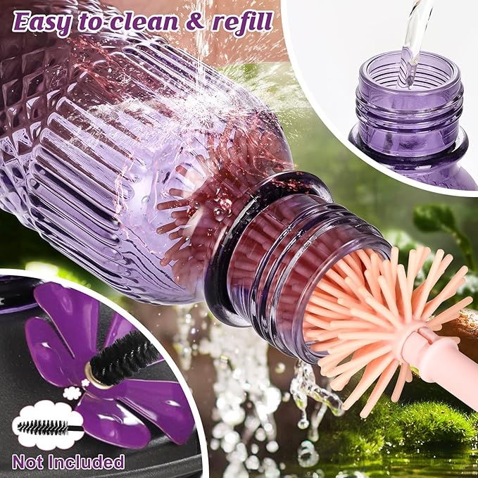 FEED GARDEN Glass Hummingbird Feeder for Outdoors Hanging, 16 OZ Humming Bird Feeders with 4 Bee Guard Feeding Ports&Built-in Ant Moat, Hummingbird Gifts for Mom Bird Feeder for Outside, Purple,1 Pack
