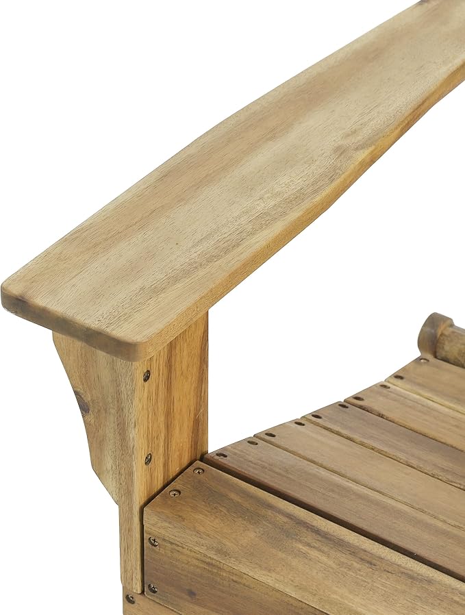 Christopher Knight Home Aberdeen Outdoor Contemporary Acacia Wood Foldable Adirondack Chair, natural stained
