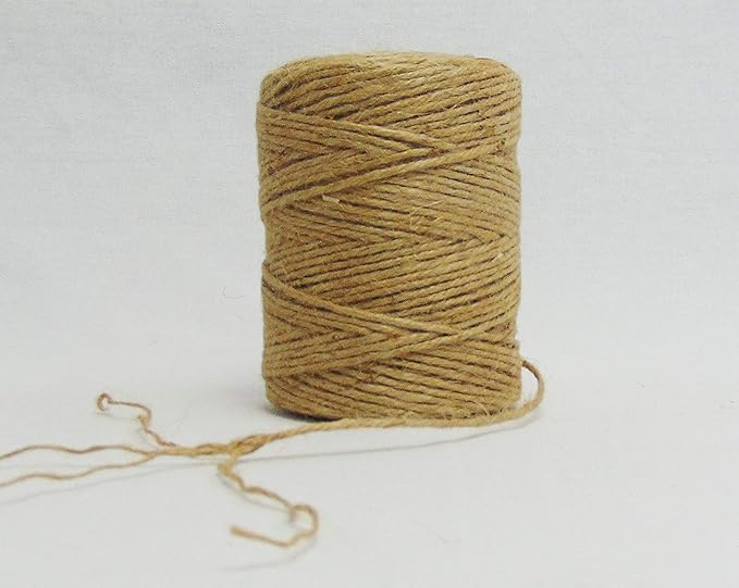 400 feet Burlap Jute Twine Rope 4 ply | Garden Twine Best Unique Dark Supports Vines, Plants and Vegetables Pottery Product (4 Ply 400-Ft)