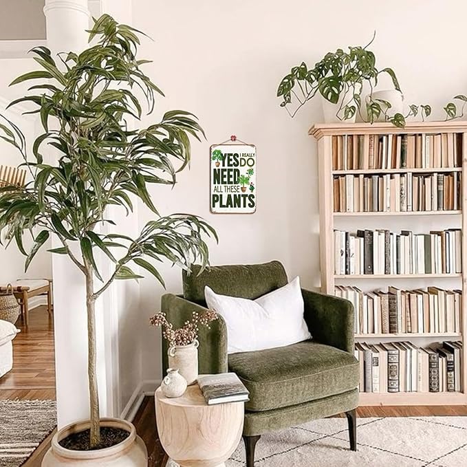 Garden Signs "Yes I Really Do Need All These Plants" Vintage Mental Signs for Home Greenhouse Accessories Garden Signs for Outside,8x12inch