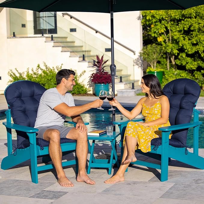 Gnostik 2 Pack Adirondack Chair Cushions, Floral Outdoor/Indoor Waterproof Patio Furniture Cushion High Back Anti-Slip Thicken Rocking Chair Cushions for Porch Garden, 46.2x19.2x4 in,Pineapple