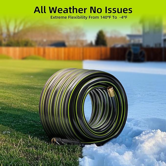 Worth Leader Short Garden Hose 3/4 in. x 10 ft. - Heavy Duty Lightweight PVC Water Hose - Flexible, No Kink, Leakproof, Male to Female Fittings - 200PSI Work & 500PSI Burst, for Lawn & Commercial Use