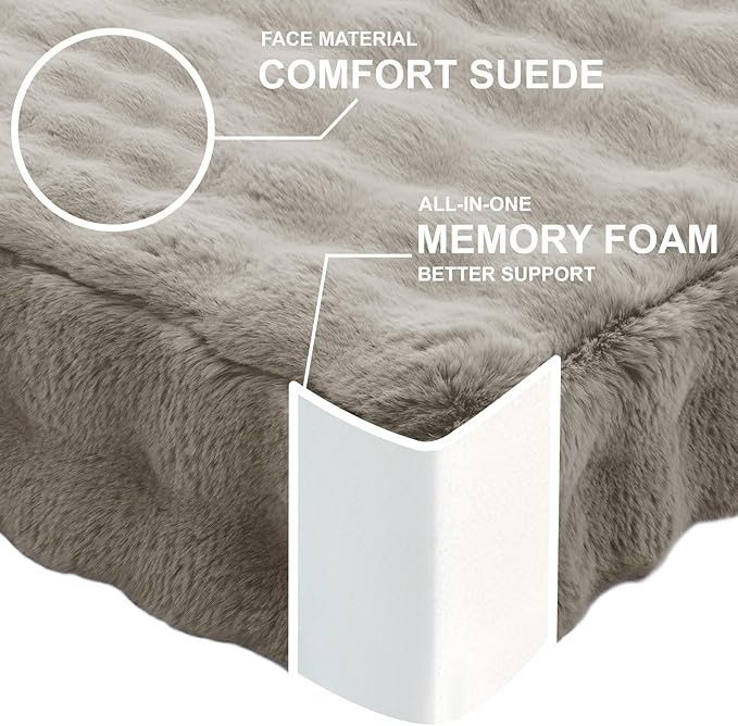 2 Pcs High Density Foam Floor Pillow - Upgraded Large Pillows Seating for Adults - Outdoor Floor Cushion with Soft Tufted Cover - Yoga Pillows for Sitting On Floor - 22 Inch Light Taupe