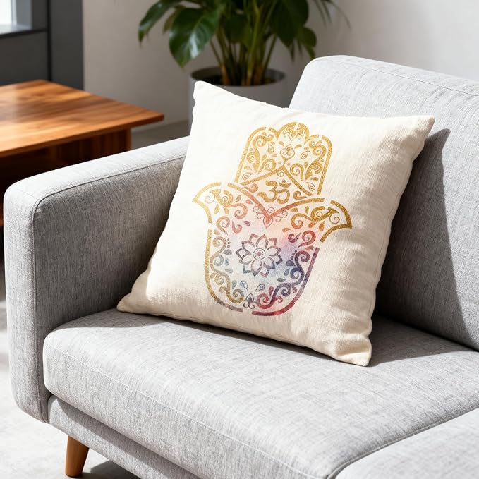 TIAMECH A4 Reusable Mandala Hand Stencil for Painting - Palm Layering Template, DIY Wall Art, Wood Furniture, Scrapbook & Crafts (8.3x11.7inch)