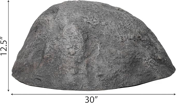 Gardenised QI004479 Outdoor Natural Artificial Round Rock Decor for Gardens, Lawns, and Landscapes - 1 Each