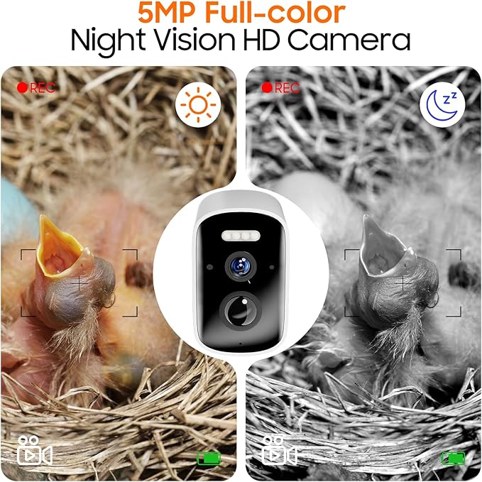 Bird House with Camera Solar Powered,5MP HD Smart Bird Watching Camera for Birdhouse,2.4G WiFi Nesting Box for Bluebird,Identify Behavior,App Control,32 SD Storage,Ideal Gift for Bird Lovers