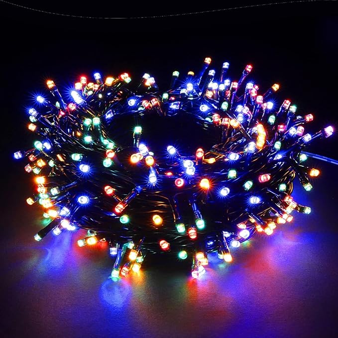 PMS 100-1000 LED Christmas Lights, Low Voltage Fairy String Lights with 8 Modes, Ideal for Xmax Tree, Garden, Home, Party, Halloween Festival Deco (Mixed-Color, 200 LEDs)