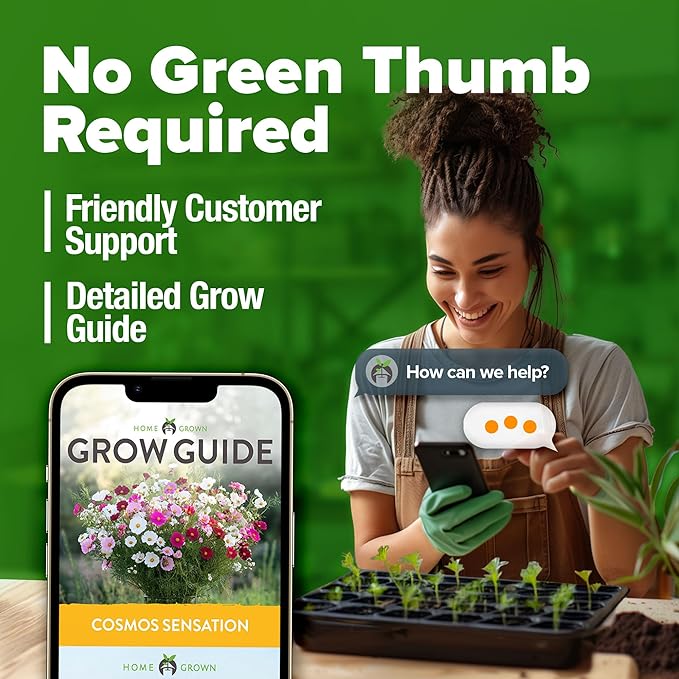 HOME GROWN Cosmos Flower Seeds Bulk Pack for 2026 (1.8 oz) 8,000+ Heirloom Annual Wildflower Seeds Pollinator-Friendly Mix for Pollinators & Outdoor Gardens