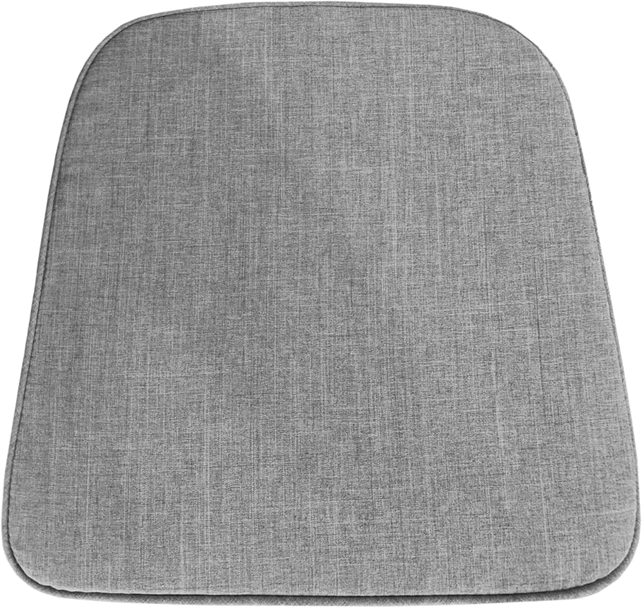 17"x 16"x 3" Patio Chair Cushions Set of 2, Waterproof Outdoor Chair Cushions, Patio Seat Cushion with Adjustable Ties, Light Grey